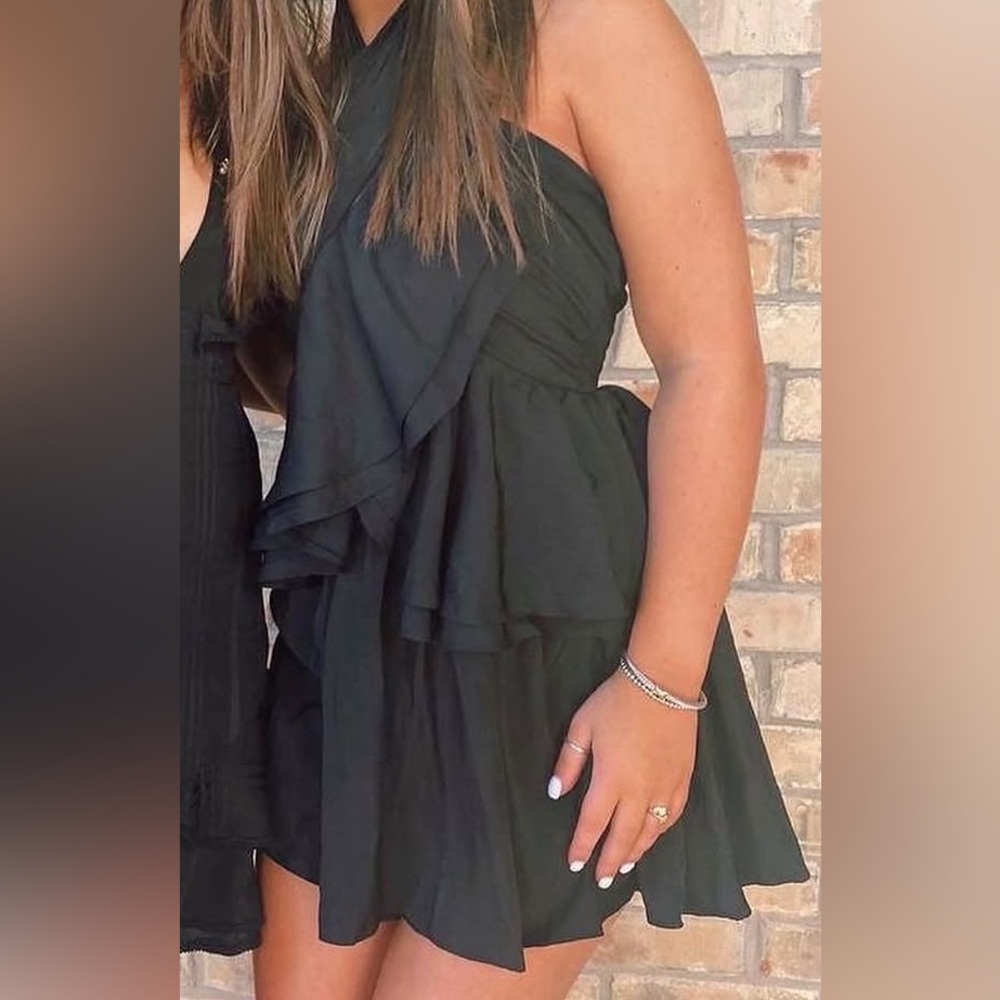 The Impeccable Pig Black Layered Dress